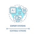 Expert systems turquoise concept icon