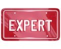 Expert Word License Plate Car Mechanic Engineer Technician Repair