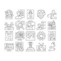 Expertise Business Processing Icons Set Vector