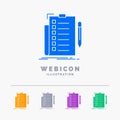 expertise, checklist, check, list, document 5 Color Glyph Web Icon Template isolated on white. Vector illustration