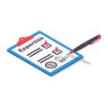 Expertise concept. Expert clipboard and pen. Royalty Free Stock Photo