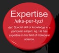 Expertise Definition Button Showing Skills