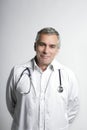 Expertise doctor senior gray hair smiling portrait