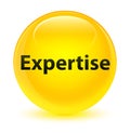 Expertise glassy yellow round button