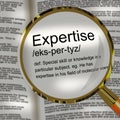 Expertise icon concept meaning mastery and knowledge - 3d illustration Royalty Free Stock Photo
