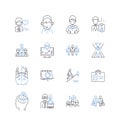 Expertise line icons collection. Mastery, Proficiency, Skill, Knowledge, Specialization, Experience, Talent vector and