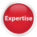 Expertise premium red round button Royalty Free Stock Photo