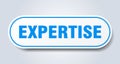 expertise sign. rounded isolated button. white sticker