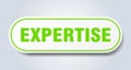 expertise sign. rounded isolated button. white sticker