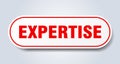 expertise sign. rounded isolated button. white sticker