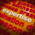 Expertise Word Cloud Shows Skills Proficiency And Capabilities Royalty Free Stock Photo