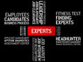 EXPERTS - image with words associated with the topic RECRUITING, word, image, illustration Royalty Free Stock Photo