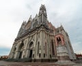 Expiatorio Church Facade scene in Leon Guanajuato Mexico.