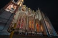 Expiatorio Church Night scene in Leon Guanajuato Mexico.