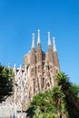 Expiatory Temple of the Holy Family, Sagrada Familia, Barcelona, Spain Royalty Free Stock Photo