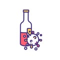 Expired alcohol RGB color icon