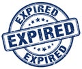 expired blue stamp Royalty Free Stock Photo