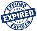 expired blue stamp Royalty Free Stock Photo