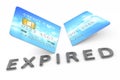 Expired cut credit card Royalty Free Stock Photo