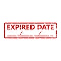 Expired date rubber stamp. Vector illustration Royalty Free Stock Photo