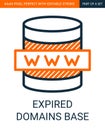 Expired Domains Base Simple Outline Vector Colorful Icon.