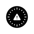 Icon Black solid icon for Expired, notification and terminate Royalty Free Stock Photo