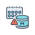 Color illustration icon for Expiry Date, expiry and food