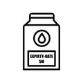 expiry date icon isolated on white background Royalty Free Stock Photo