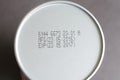 expiry date printed on product can Royalty Free Stock Photo