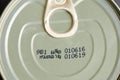 Expiry date printed on product can Royalty Free Stock Photo