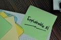 Explainable AI write on sticky notes isolated on Wooden Table. Business of Finacial concept