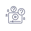 explainer video icon, line vector design