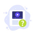 explainer video icon, vector illustration Royalty Free Stock Photo
