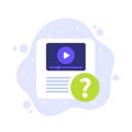 explainer video icon, vector illustration Royalty Free Stock Photo