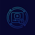 explainer video line icon for web Royalty Free Stock Photo