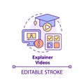 Explainer videos concept icon Royalty Free Stock Photo