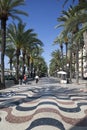 Explanada de Espania - Alicante - Spain Royalty Free Stock Photo