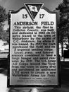 An explanation of Anderson Field at the Tuskegee Airmen Monument