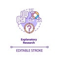 Explanatory research concept icon Royalty Free Stock Photo