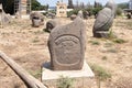 Explanatory stone at the entrance to the Dagan Shklovsky Sculpture Park - Psalim Garden, in Ein Carmel, northern Israel