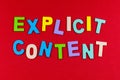 Explicit content censored parental advisory mature audience warning Royalty Free Stock Photo