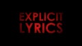 Explicit lyrics red message text Royalty Free Stock Photo