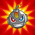 Explode cartoon Boom ! character design illustration Royalty Free Stock Photo
