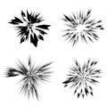 Explode Flash, Cartoon Explosion, Star Burst on White Background