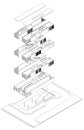 Exploded isometric drawing