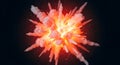 Exploding Abstract Cloud Formation Against Dark Background Royalty Free Stock Photo