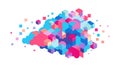Exploding abstract cubes, digital disruption and data explosion, vector design Generative AI Royalty Free Stock Photo