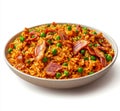 Exploding bacon fried rice offers a delicious and flavorful stock. Royalty Free Stock Photo