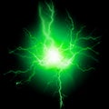 Lightning Energy Electricity Bolts Green Pure Power Royalty Free Stock Photo