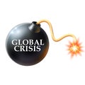 Global crisis sign. Royalty Free Stock Photo